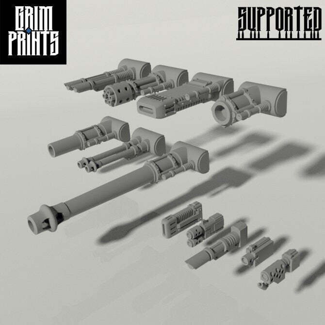 Grim Battle tank weapons kit. proxy for Grimdark tabletop wargaming