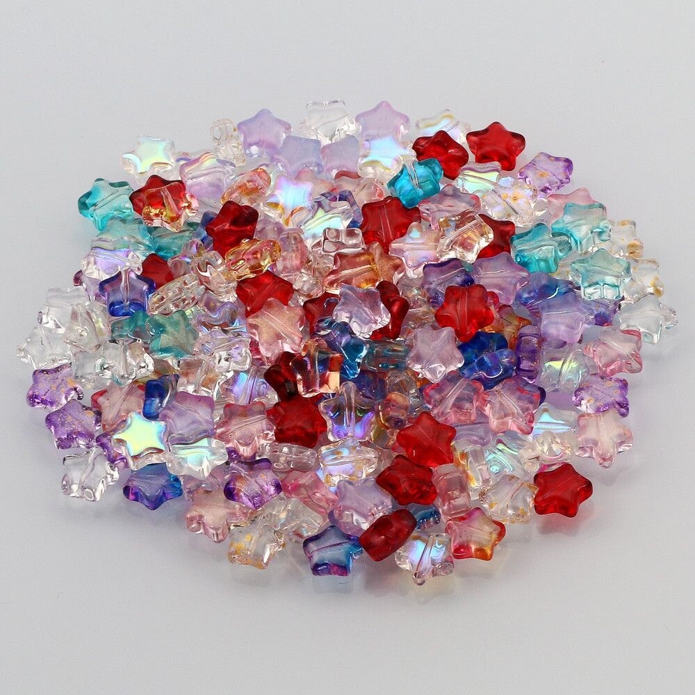 Czech Glass AB Color Star Beads for DIY Bracelet Necklace Jewelry Making-image
