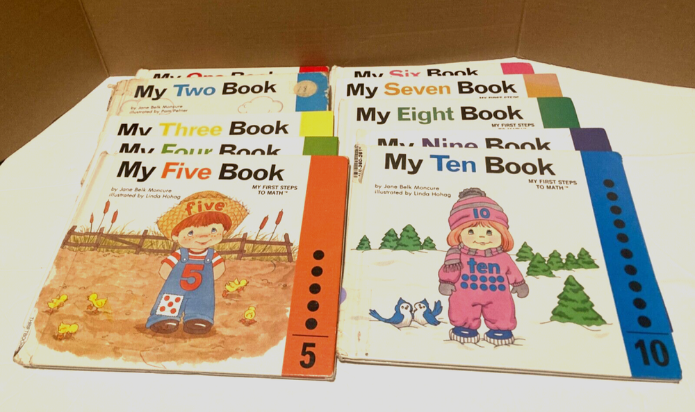 My First Steps To Math - My 1 to 10 Book Complete Set By Jane Moncure - 1985