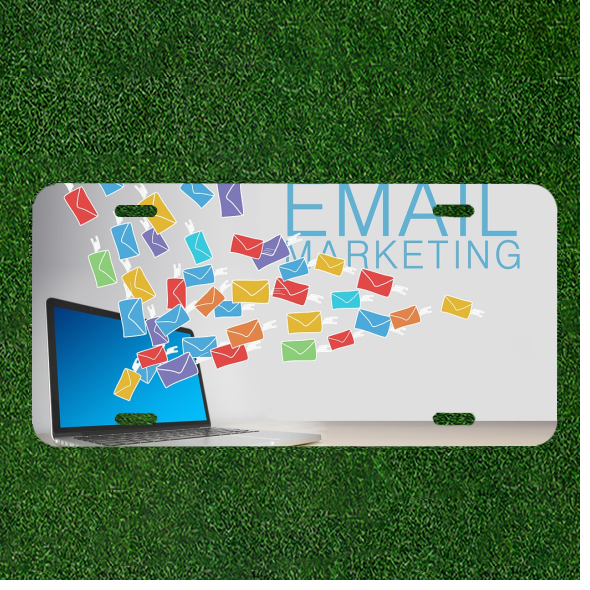 Custom Personalized License Plate Auto Tag With Email Marketing Design-image