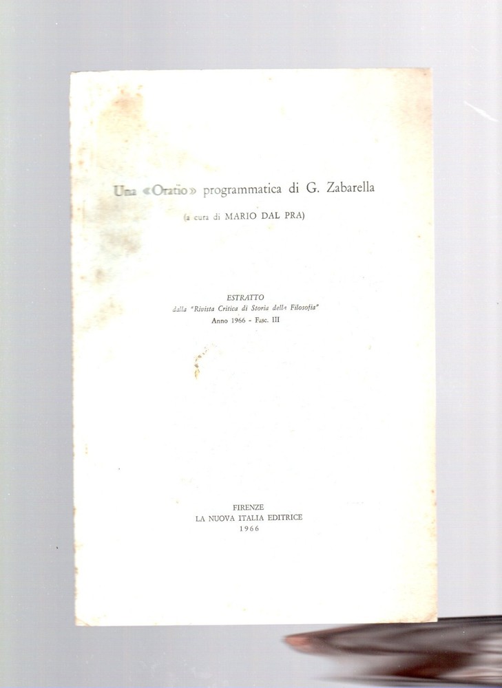 66S UNA ORATIO PROGRAMMATICA DI G. ZABARELLA 1966-image