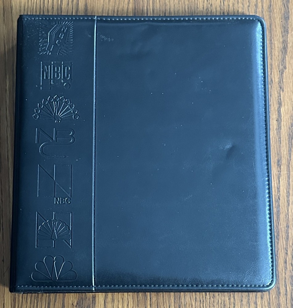NBC Affiliate Services 1994 Advertising Promotion Manual Leather 3-Ring Binder-image