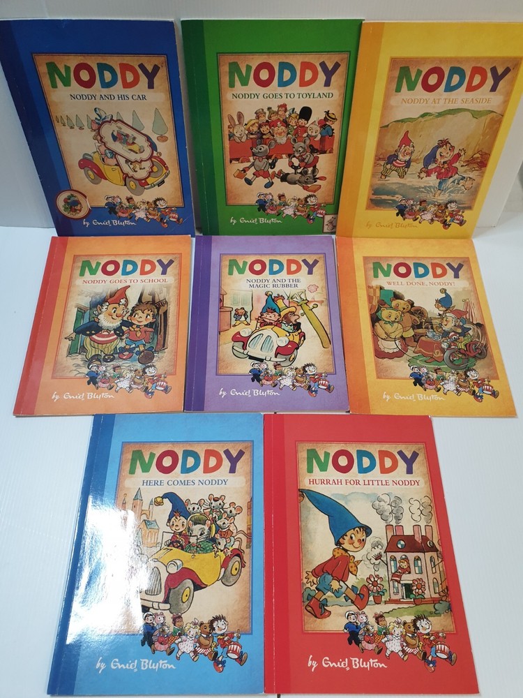 Noddy by Enid Blyton Book Bundle x 8 Paperback - Noddy Goes to School, Seaside